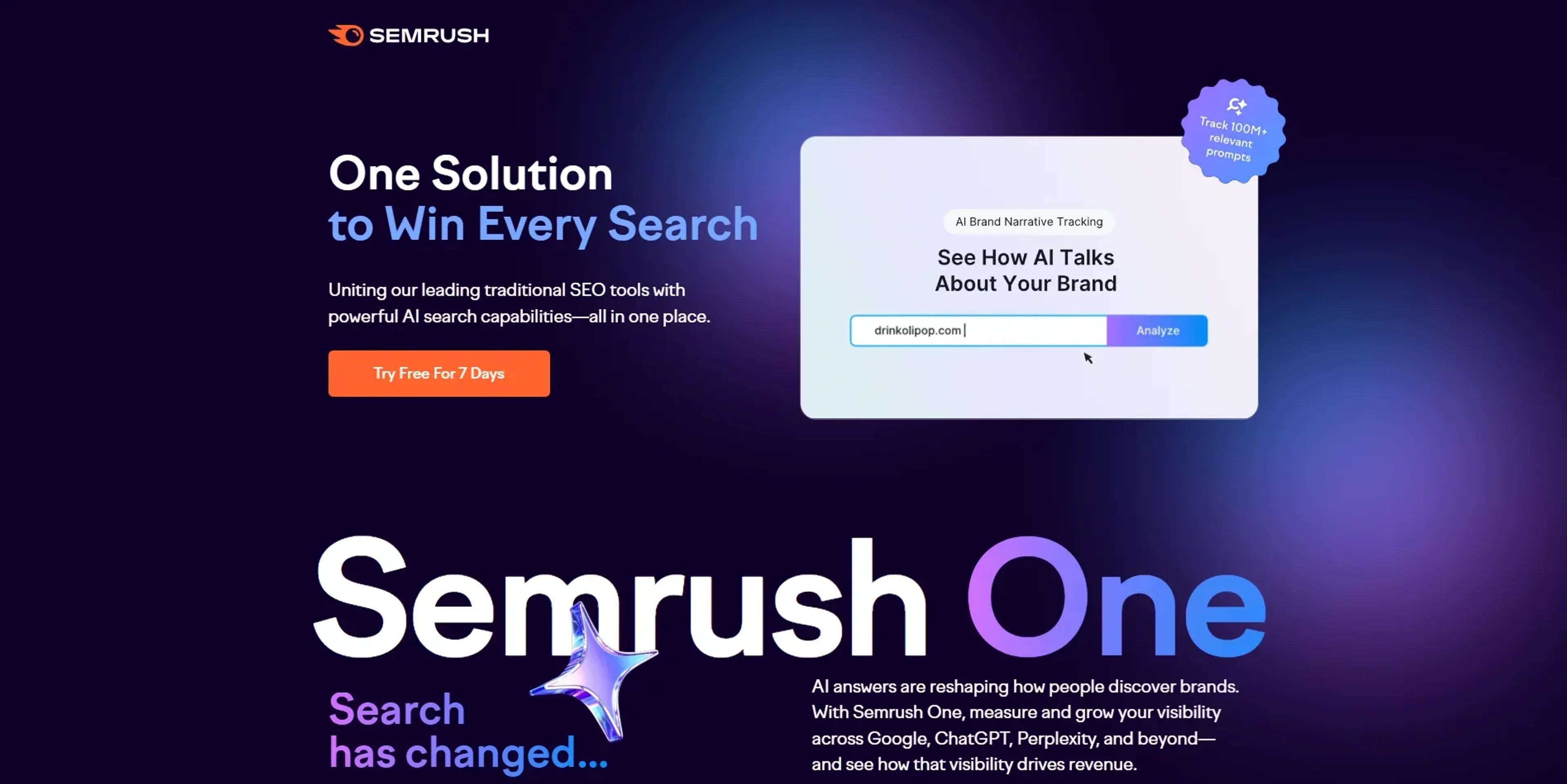 Semrush One product screenshot